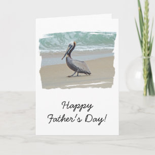 Brown Pelican Father's Day Card
