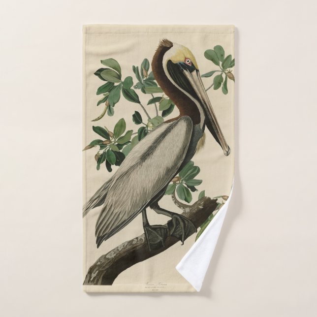 Brown Pelican from Audubon's Birds of America Bath Towel Set (Hand Towel)