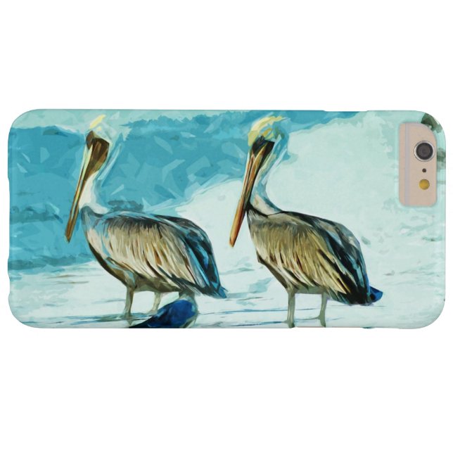 Brown Pelican in Winter Colours Abstract Impressio Case-Mate iPhone Case (Back Horizontal)