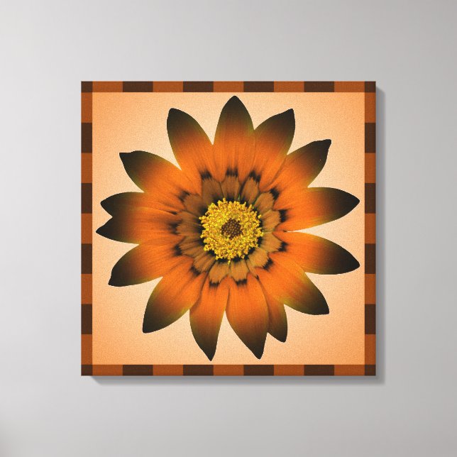 Brown Peru Flower artwork - Wrapped canvas (Front)