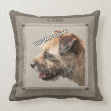 Brown Pet Portrait Photo Rustic decorative fringe