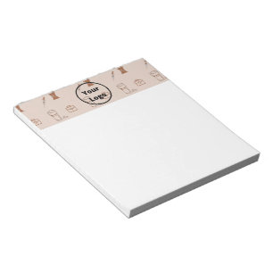 Brown pharmacy business pattern notepad