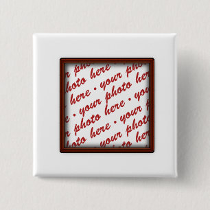 Brown Picture Frame for Any Occasion 2 Inch Square Button