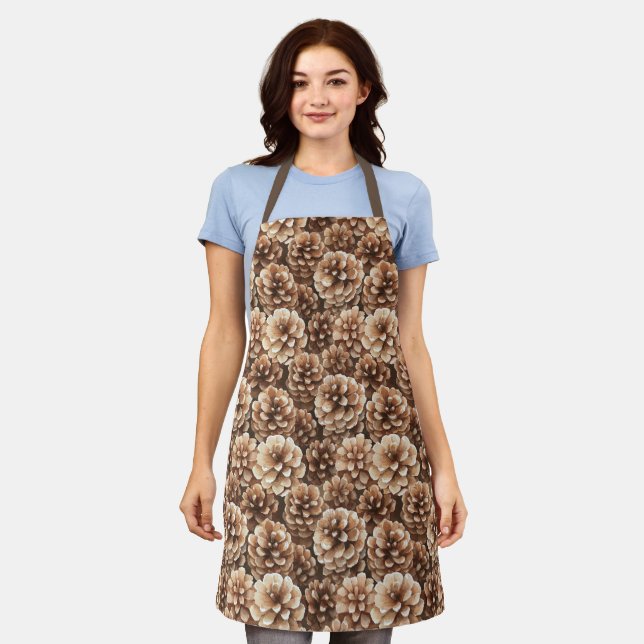 Brown Pine Cones Nature  Apron (Worn)