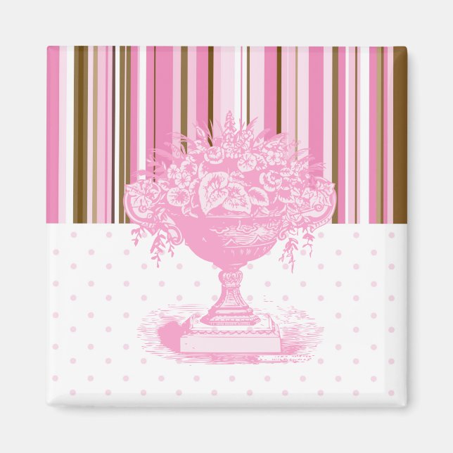 Brown & Pink Chic Magnet (Front)