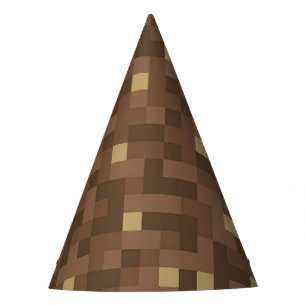 Brown Pixel Party Hat