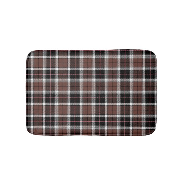 Brown Plaid Bath Mat (Front)
