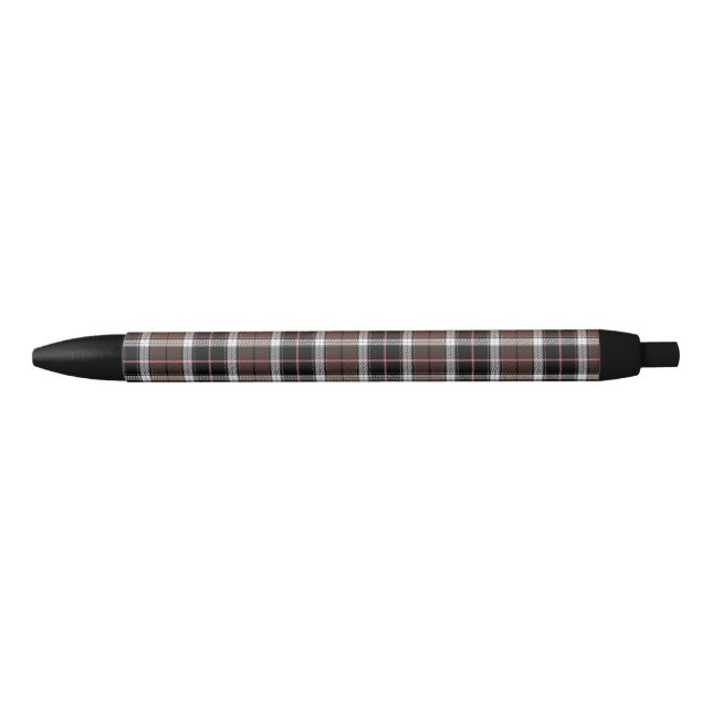 Brown Plaid Black Ink Pen (Front)