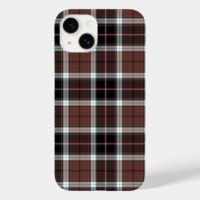 Brown Plaid Case-Mate iPhone Case (Back)