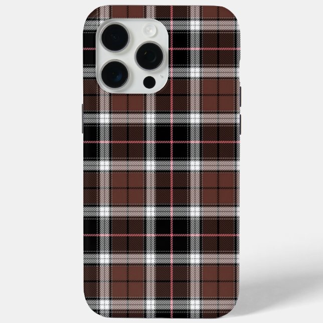 Brown Plaid Case-Mate iPhone Case (Back)