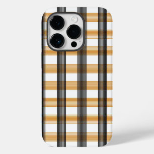 Brown Plaid Check Pattern Case-Mate iPhone 14 Pro Case
