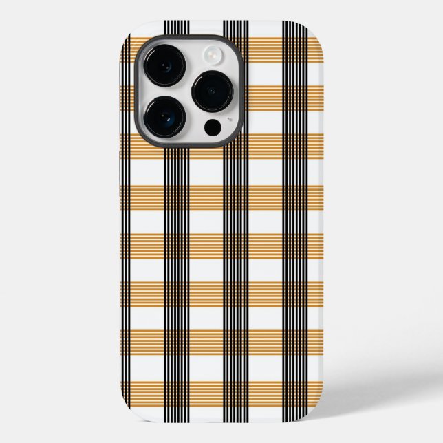 Brown Plaid Check Pattern Case-Mate iPhone Case (Back)