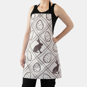 Brown Plaid Easter Apron