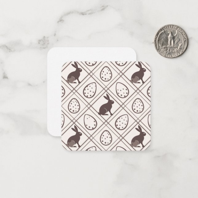 Brown Plaid Easter   Card (Front/Back In Situ)