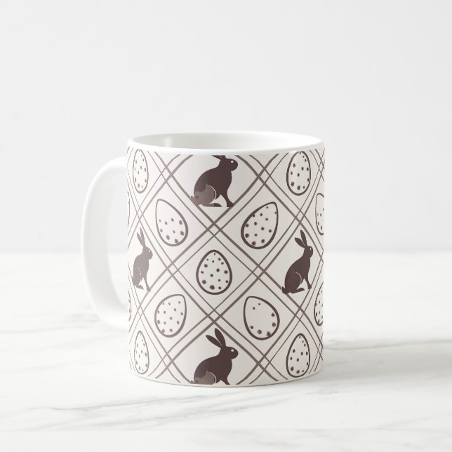 Brown Plaid Easter   Coffee Mug (Front Left)