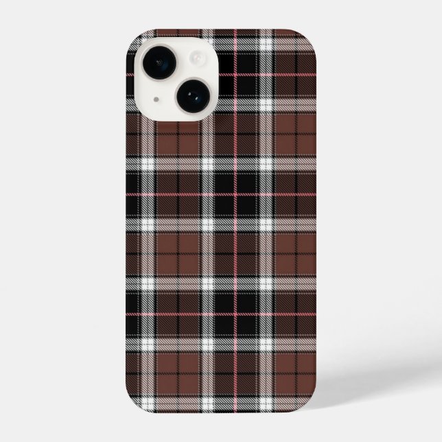 Brown Plaid iPhone Case (Back)
