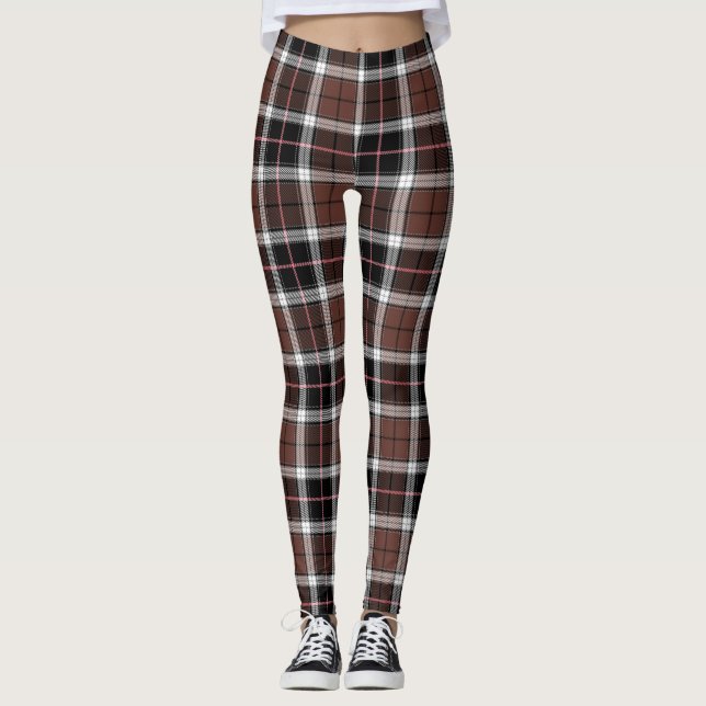 Brown Plaid Leggings (Front)