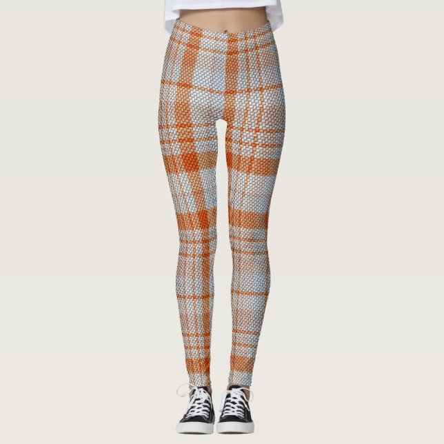 Brown Plaid Leggings (Front)