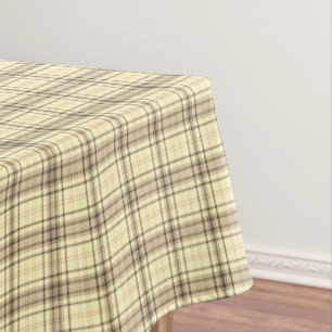 Brown Plaid Tablecloth