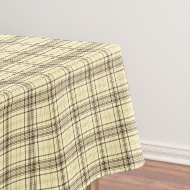 Brown Plaid Tablecloth (In Situ)