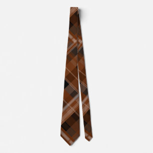 Brown Plaid Tie