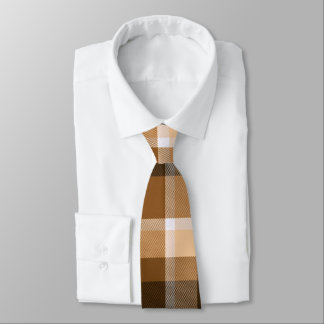 Brown Plaid Tie