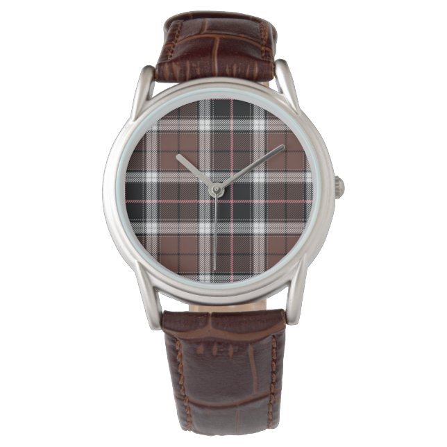 Brown Plaid Watch (Front)