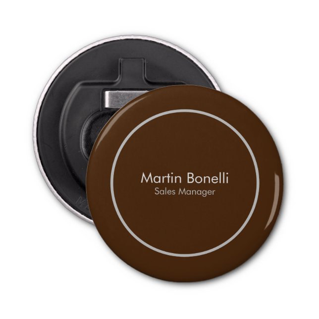 Brown Plain Simple Modern Professional Bottle Opener (Front)