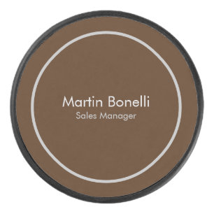 Brown Plain Simple Modern Professional Hockey Puck