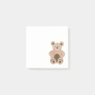 Brown Plush Toy Teddy Bear Stuffed Animal Favour Post-it Notes