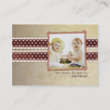Brown points d'antiquités Chubby Cartes de visite