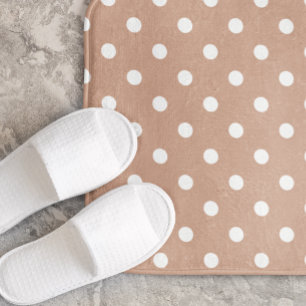 Brown Polka Dot Bath Mat