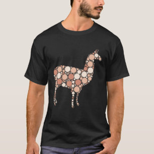 Brown Polka Dot Llama International Dot Day T-Shirt
