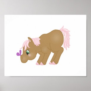Brown Pony Print