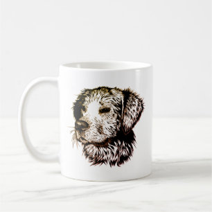 Brown Puppy Sketch Coffee Mug