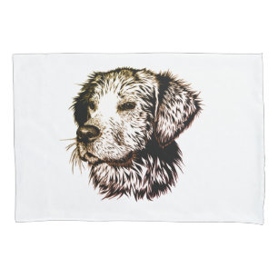 Brown Puppy Sketch  Pillowcase