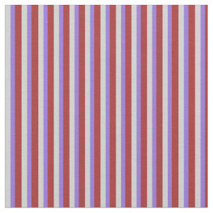 Brown, Purple & Light Grey Pattern of Stripes Fabric