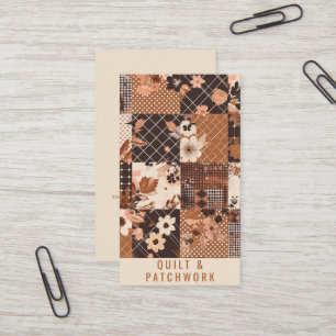 Brown Quilt Patchwork Handmade Clothing  Business Card