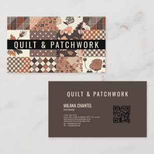 Brown Quilt Patchwork Handmade Clothing  Business Card