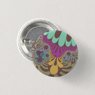 Brown Rainbow Mod 1 Inch Round Button