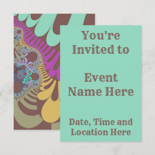 Brown Rainbow Mod Invitation