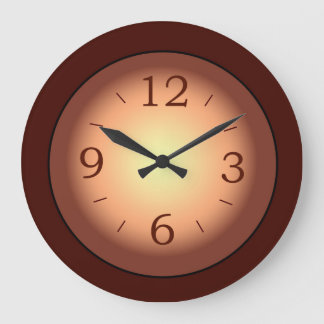 Brown Red with Highlighted Light Centre Wall Clock