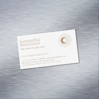 Brown Reiki Master Magnetic Business Card