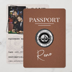 Brown Reno Passport Save The Date