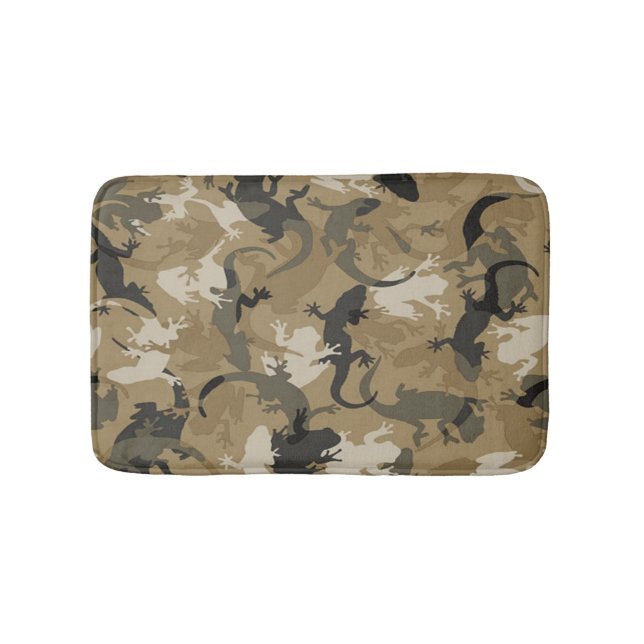 Brown Reptile Camouflage Bath Mat (Front)