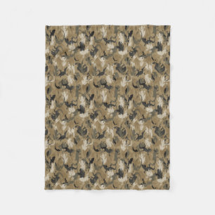 Brown Reptile Camouflage Fleece Blanket