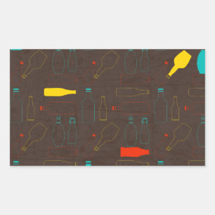 brown retro bottle pattern.jpg sticker