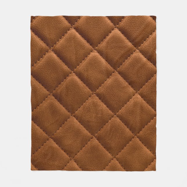 Brown rhombuses leather background fleece blanket (Front)