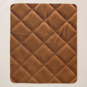 Brown rhombuses leather background sherpa blanket