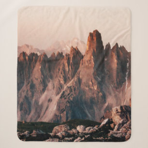 BROWN ROCK FORMATION DURING DAYTIME SHERPA BLANKET